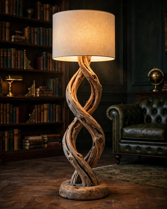 Intertwined Driftwood Floor Lamp